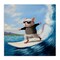 Stupell Industries Cool Surfer Mouse Blue Ocean Waves Canvas Wall Art